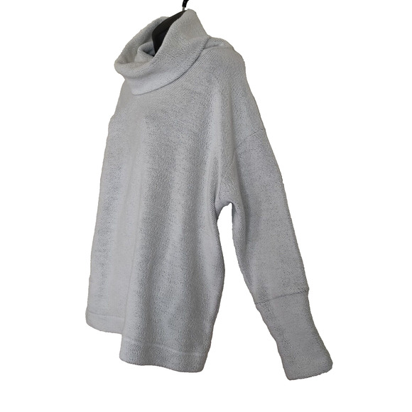 Ava & Viv Cowl Neck Sweater Size X (14) HEAVY DUTY KNIT Outdoor Warm WHITE Gray - Picture 2 of 16